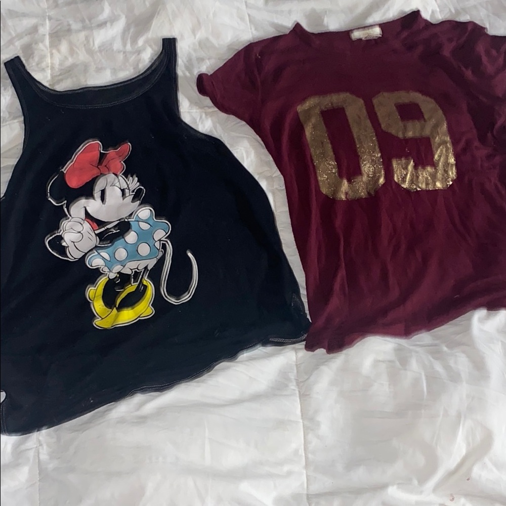 Disney Kids Minnie Mouse Black and Yellow Tank Top women